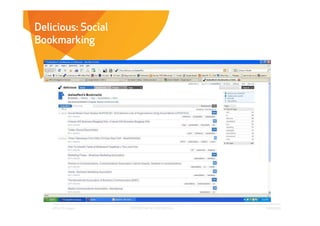 Delicious: Social
Bookmarking




    Affect Strategies   PROPRIETARY & CONFIDENTIAL   6/26/2009
 