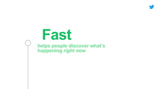 Fast
helps people discover what’s
happening right now
 