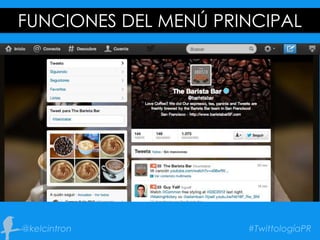 FUNCIONES DEL MENÚ PRINCIPAL
 