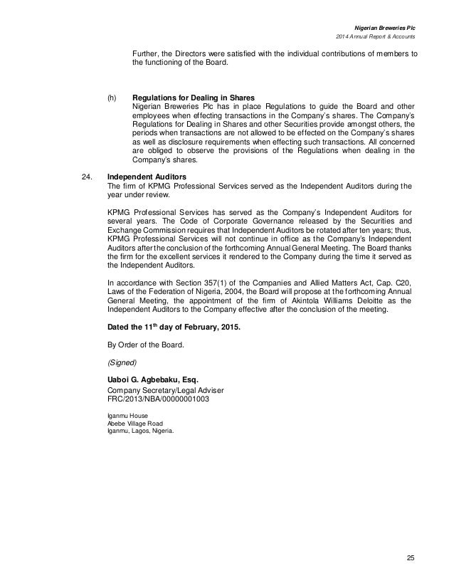 a review report on nigerian breweries management essay Write review sign in nigerian tips, bonuses, and hourly pay based upon employee reports and estimates job title work at nigerian breweries share your. a review report on nigerian breweries management essay Write review sign in nigerian tips, bonuses, and hourly pay based upon employee reports and estimates job title work at nigerian breweries share your.