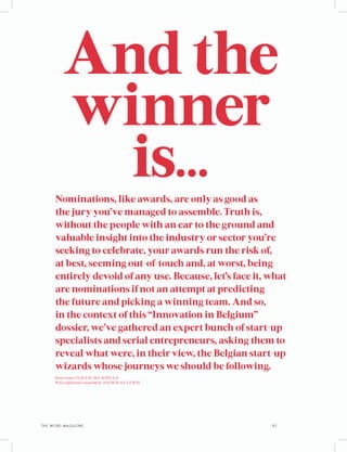 The Word Magazine - And the winner is