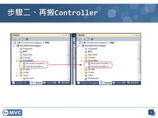 步驟二、再搬Controller
15
 