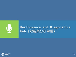 61
Performance and Diagnostics
Hub (效能與分析中樞)
 