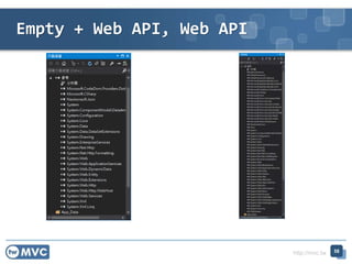 http://mvc.tw
Empty + Web API, Web API
58
 