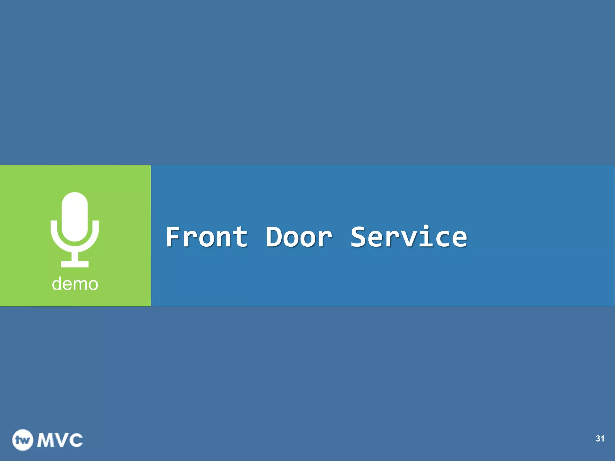 twMVC #33 – 玩轉 Azure 彈性部署 31
Front Door Service
 
