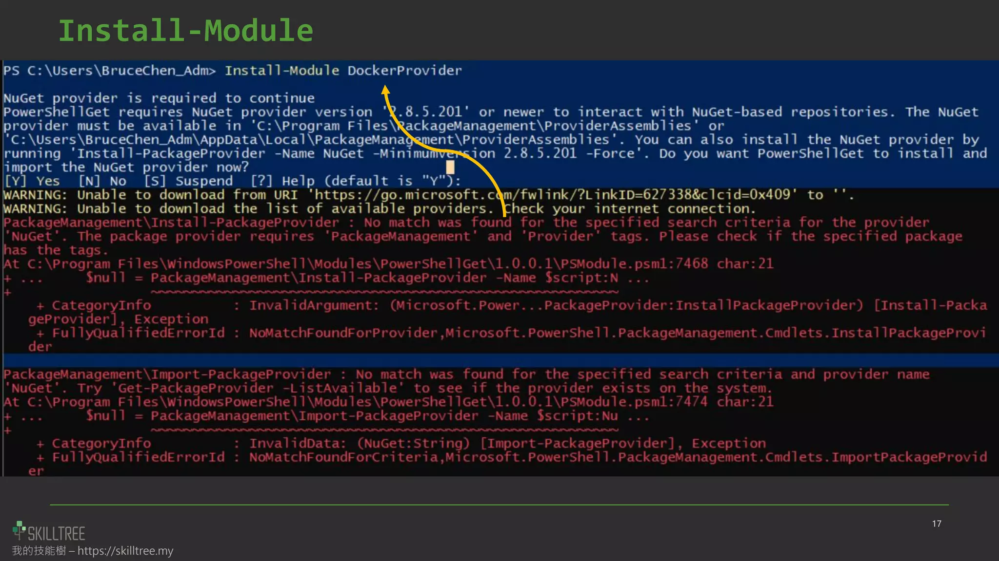 我的技能樹 – https://skilltree.my
Install-Module
17
 