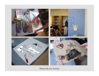 Materials are tested.
 