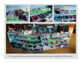 To make good choices students need access to a wide range of supplies, traditional and…
 