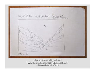 roberts.rebecca.a@gmail.com
www.theirworknotmine2015.blogspot.com
#theirworknotmine2015
 