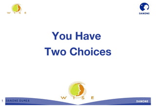 1
You Have
Two Choices
 