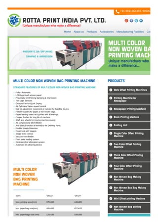 Two color non-woven Bag Printing Machine | PDF