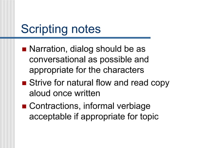 Example of Two-Column Script