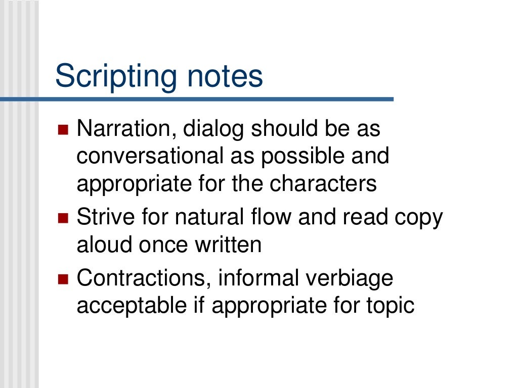 Example of Two-Column Script