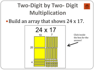 Multimedia Presentation: Two digit by Two-digit Multiplication | PPTX