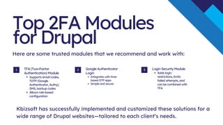 Enhancing Drupal Security with Two-Factor Authentication (2FA) | PDF