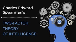 TWO-FACTOR
Charles Edward
Spearman’s
OF INTELLIGENCE
THEORY
 