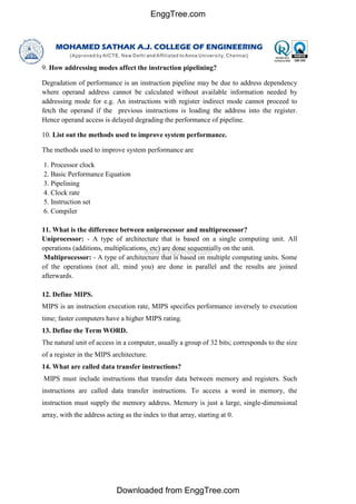 Digital Principles and computer Organisation important 2 mark Questions ...
