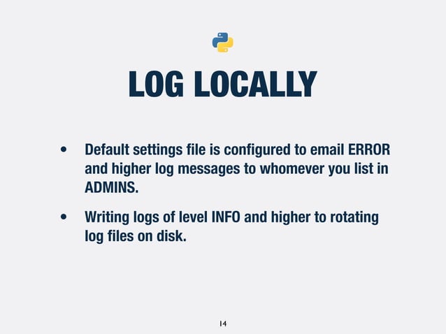 Django best practices for logging and signals | PPT