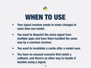 Django best practices for logging and signals | PPT