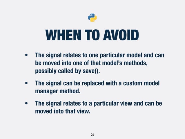 Django best practices for logging and signals | PPT