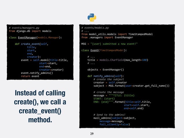Django best practices for logging and signals | PPT