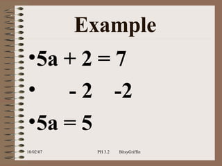 Two Step Equations | PPT