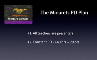 #2. Lighten everybody’s
                                                    plates...
                                                  and moods.
                                             Collaborative Projects

                10 Chocolate Layer Cakes
                       Sesame Workshop      Challenge Based Learning

                                                   20% Time

                                                  Stealth PLN
Friday, March 22, 13
 