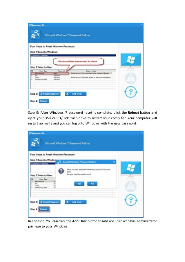 Isumsoft windows password refixer servesupport