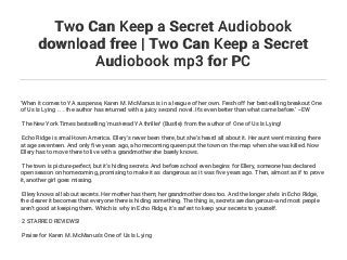 two can keep a secret series order two can keep a secret series order