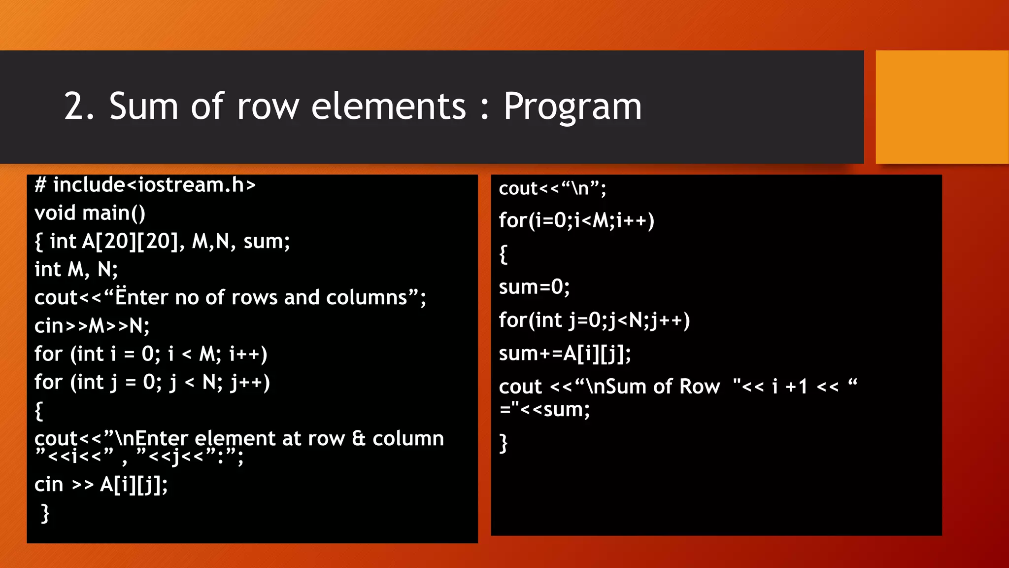 Two dimensional arrays | PPTX