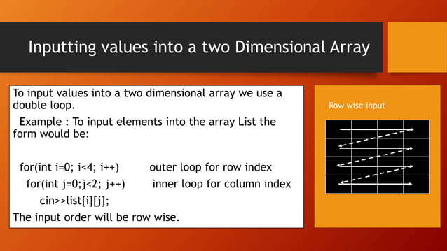 Two dimensional arrays | PPTX