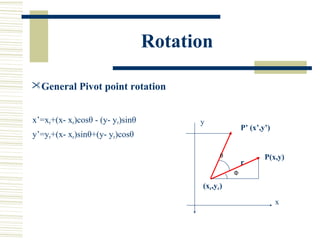 Two dimensional geometric transformations | PPT