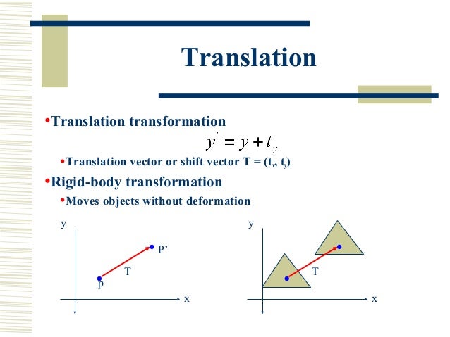 Two dimensional geometric transformations