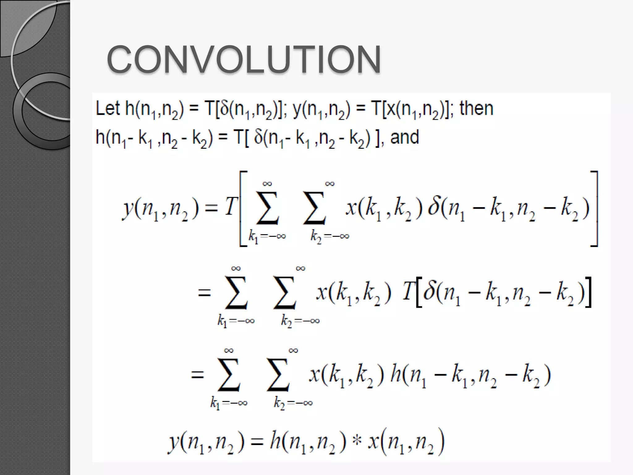 CONVOLUTION