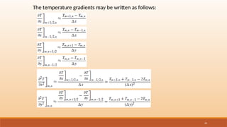 24
The temperature gradients may be written as follows:
 