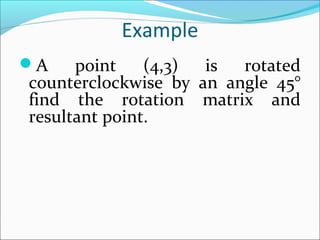 Two dimentional transform | PPT