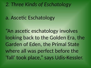 TWO DIVISIONS OF ESCHATOLOGY (TWO DIVISIONS OF ESCHATOLOGY) | PPTX
