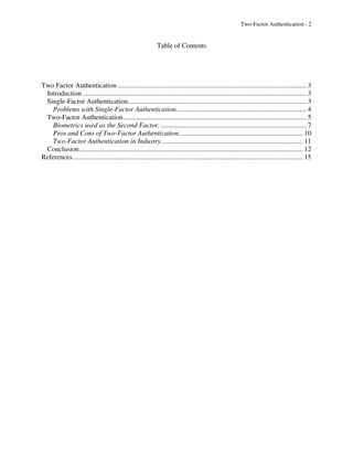 Two factor authentication | PDF
