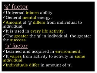 Gm Factor Types G Factor Theory – Facteur G En Psychologie – RDKD