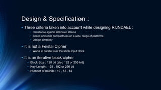 Two fish & Rijndael (AES) Encryption Algorithm | PPTX