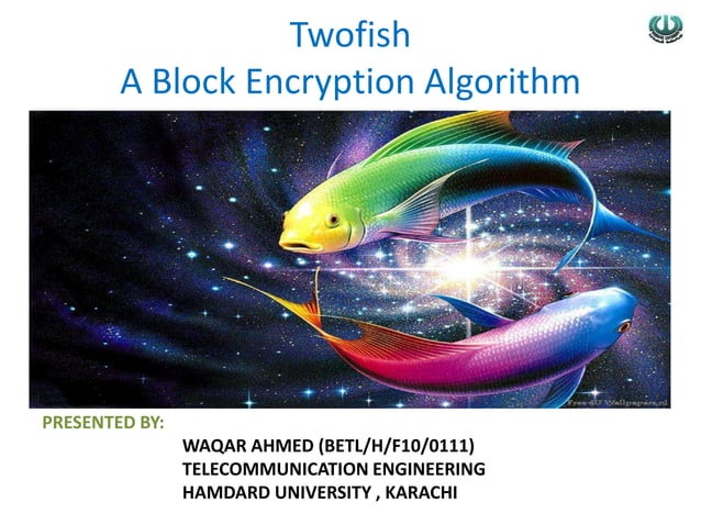 Two fish cipher | PPTX | Programming Languages | Computing