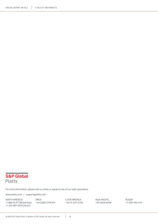 SPECIAL REPORT: METALS A TALE OF TWO MARKETS
4© 2016 S&P Global Platts, a division of S&P Global. All rights reserved.
For more information, please visit us online or speak to one of our sales specialists:
www.platts.com | support@platts.com
NORTH AMERICA
+1-800-PLATTS8 (toll-free)
+1-212-904-3070 (direct)
EMEA
+44-(0)20-7176-6111
LATIN AMERICA
+55-11-3371-5755
ASIA-PACIFIC
+65-6530-6430
RUSSIA
+7-495-783-4141
 