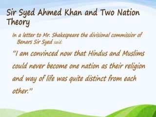 two nation theory with a little contrast