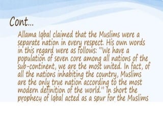 two nation theory with a little contrast