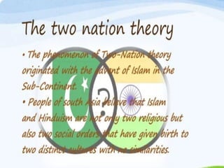 two nation theory with a little contrast