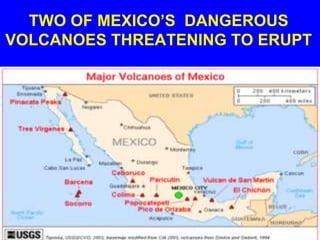 TWO OF MEXICO’S DANGEROUS
VOLCANOES THREATENING TO ERUPT
 