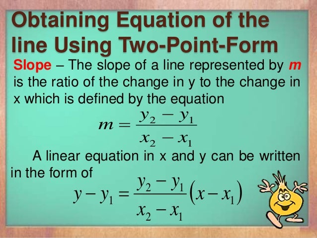 two point form equation of a line point form