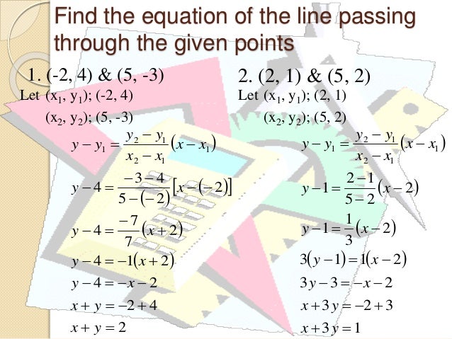 Two point form Equation of a line