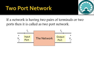 Two Port System Examples Two port network | PPTX