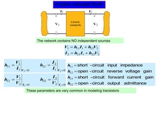 Two port network - part 3